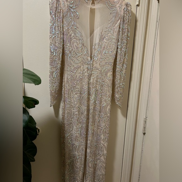 Vintage sequined beaded dress. 100%silk. This could be your wedding dress. - Picture 1 of 5